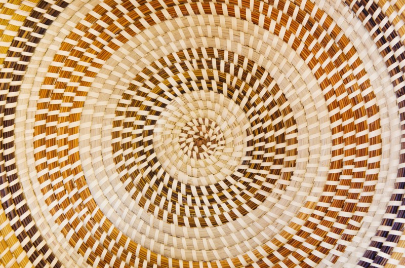 USA, South Carolina, Charleston, Sweetgrass basket pattern.