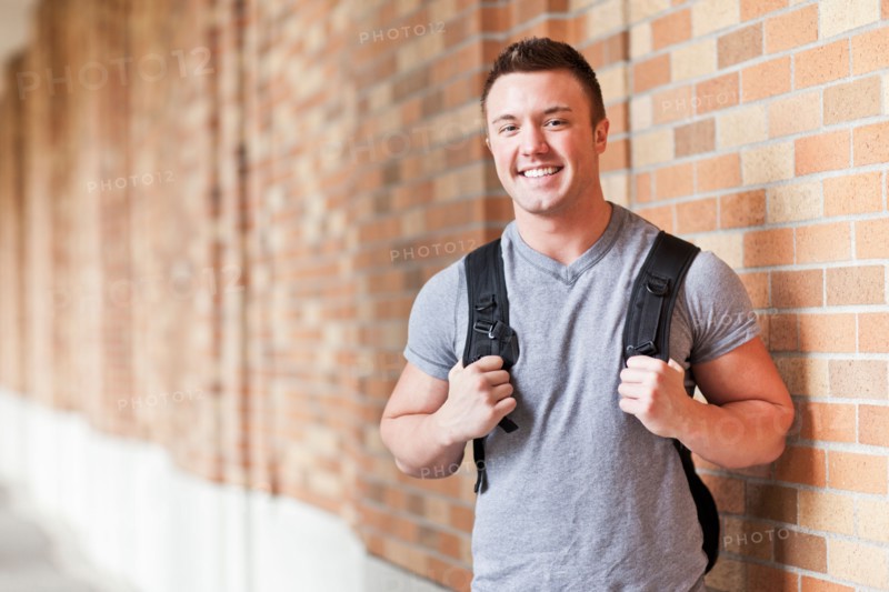 Portrait of male college student. Photo : Take A Pix Media