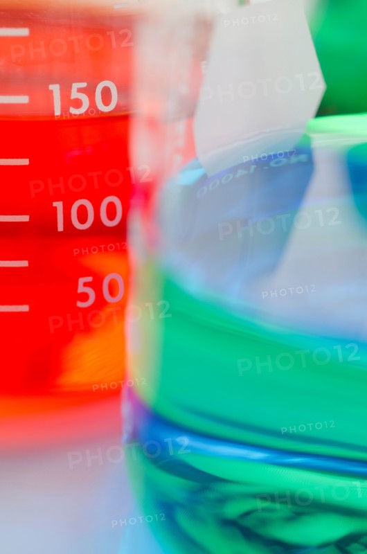 Studio shot of laboratory beakers. Photo: Antonio M. Rosario