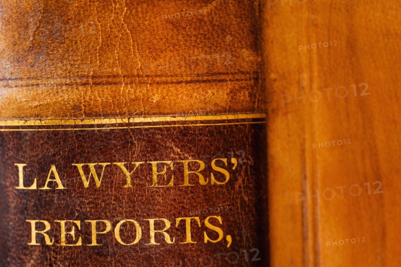 Close-up of lawyer book.