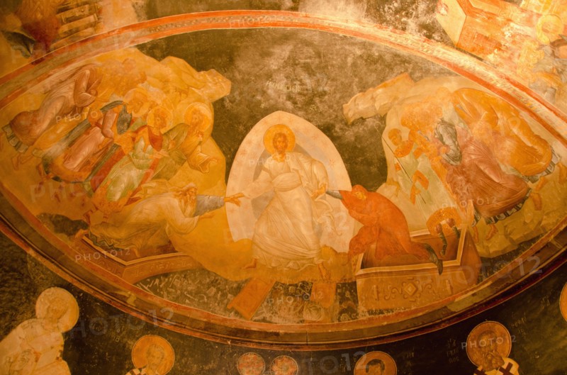 Turkey, Istanbul, Chora Church frescoes (interior). Photo: Tetra Images