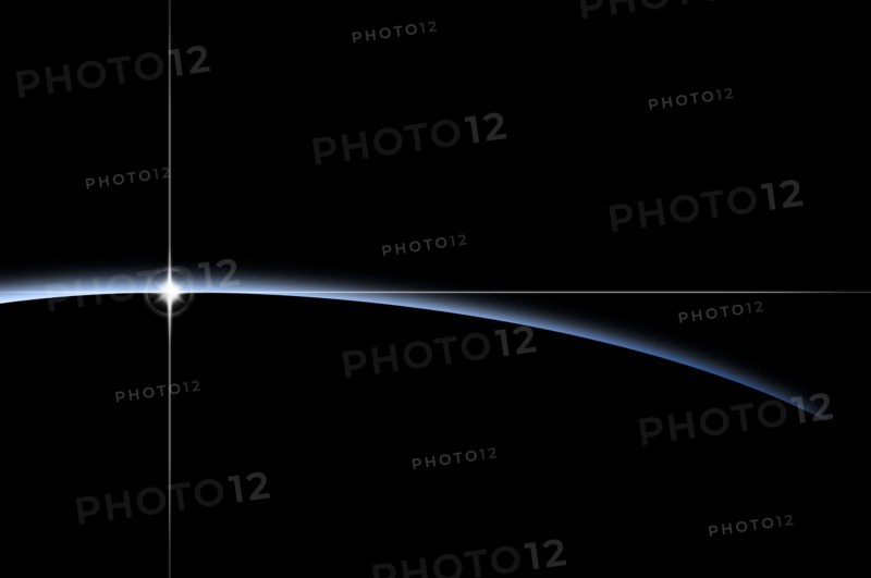 Light over horizon.