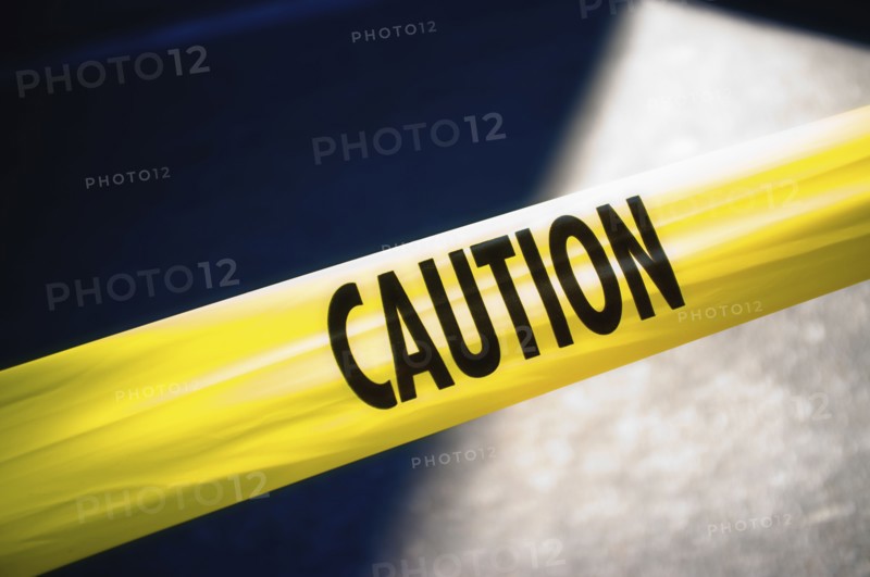 Yellow caution tape.