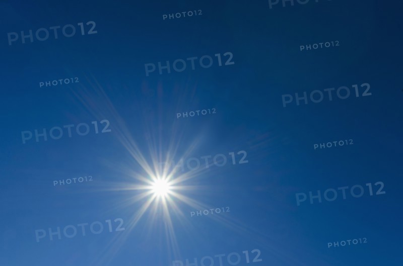 Blue sky with sun.