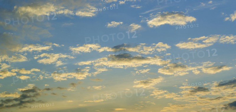 Sunset sky with clouds.