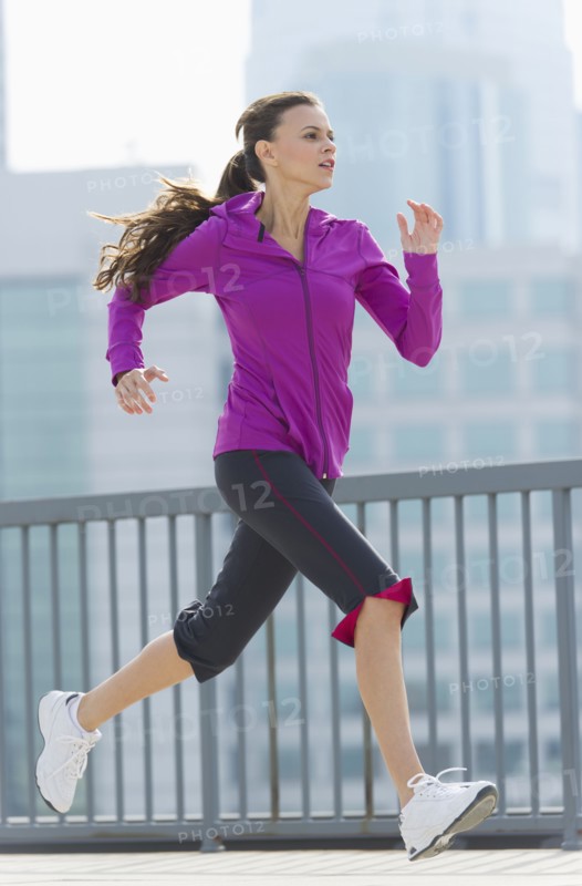 Woman running.