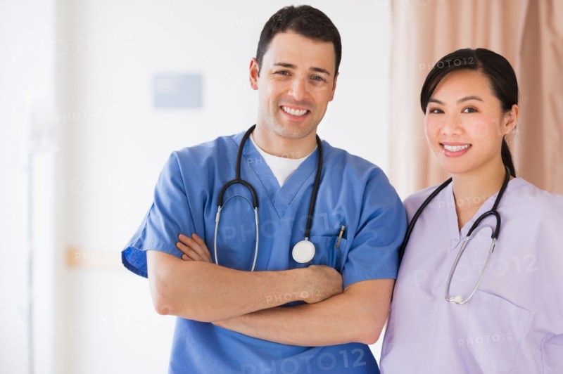 Portrait of doctor and nurse.