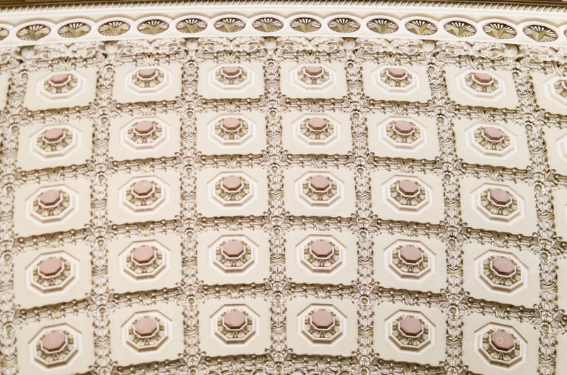 USA, Washington DC, Capitol Building, Close up coffers. Photo: Jamie Grill