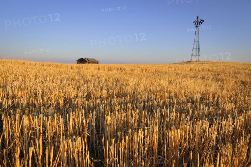 USA, Oregon, Wosco county, Rural scene with solitary barn. Photo: Gary Weathers