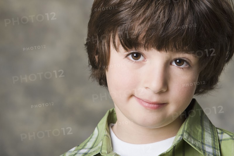Portrait of boy (6-7)r, studio shot. Photo: Rob Lewine
