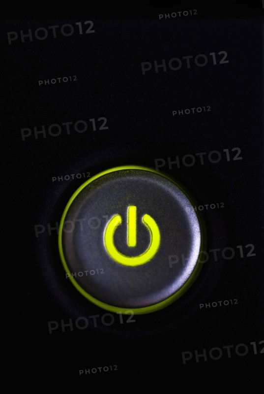 Studio shot of power button.