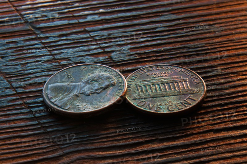 Studio shot of old coins.