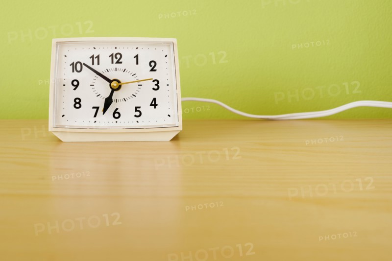 Studio shot of alarm clock.