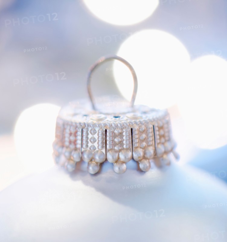 Close-up of Christmas ball, studio shot.