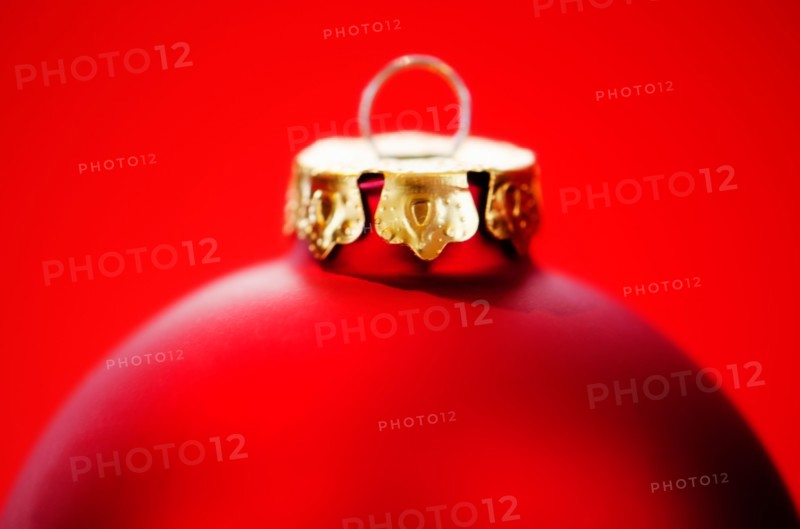 Close-up of Christmas ball, studio shot.