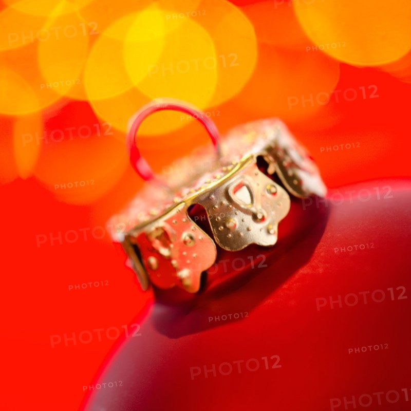 Close-up of Christmas ball, studio shot.