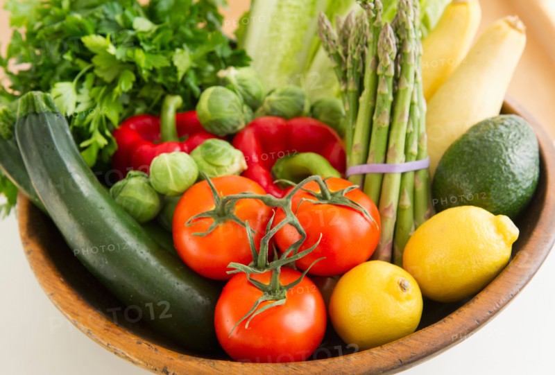 Bowl with vegetables.
