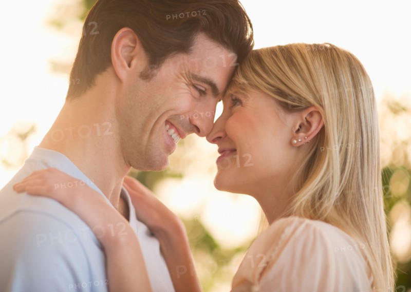 Man and woman looking at each other.