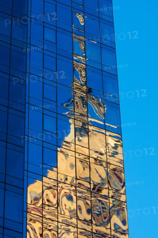 USA, New York State, New York City, Glass skyscraper.
