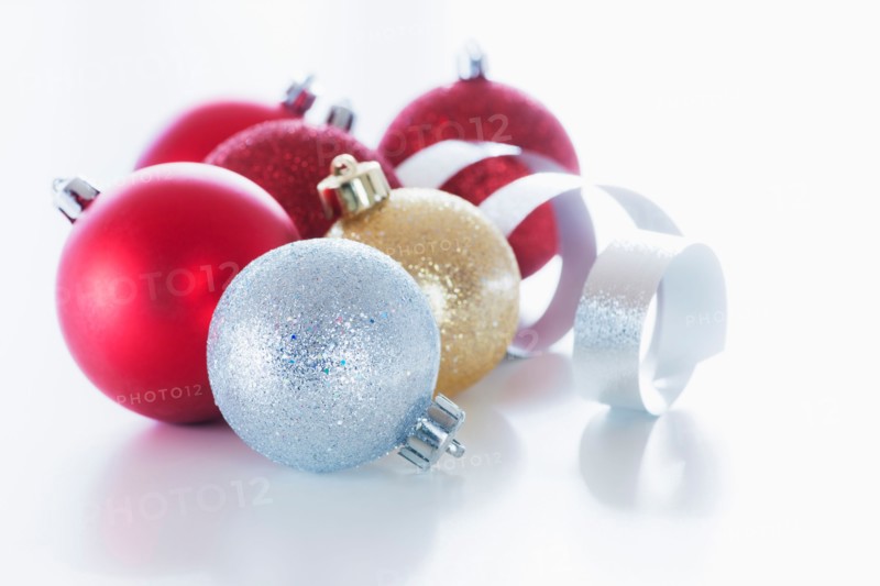 Studio shot of Christmas ornaments. Photo : Daniel Grill