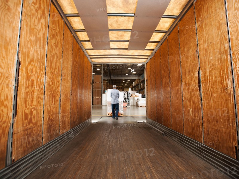 Man working in warehouse.