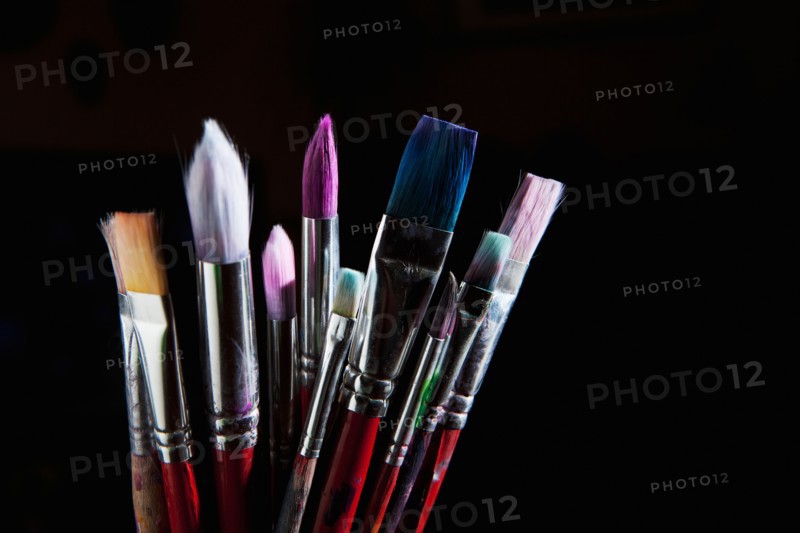 Close-up of paint brushes. Photo : Sarah M. Golonka