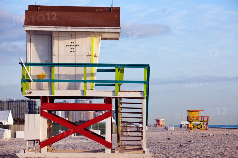 USA, Florida, Miami Beach, Lifeguard hut. Photo : Henryk Sadura
