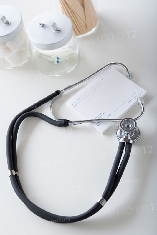Stethoscope on desk. Photo : Rob Lewine