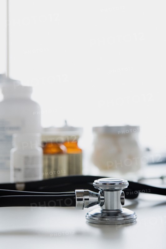 Stethoscope on desk. Photo : Rob Lewine