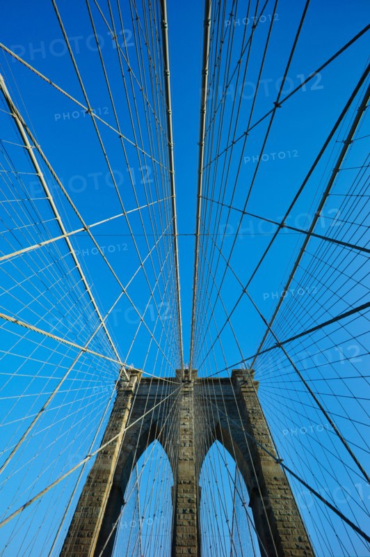 USA, New York, New York City. Brooklyn Bridge.