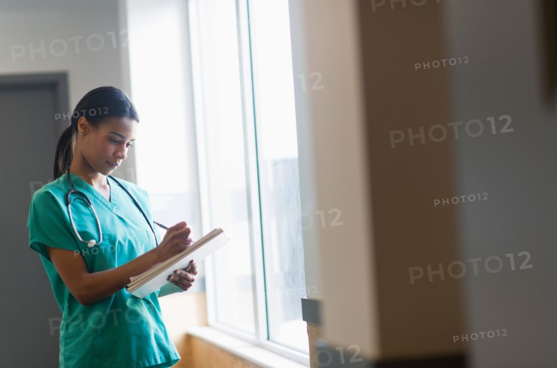 Female nurse in hospital.