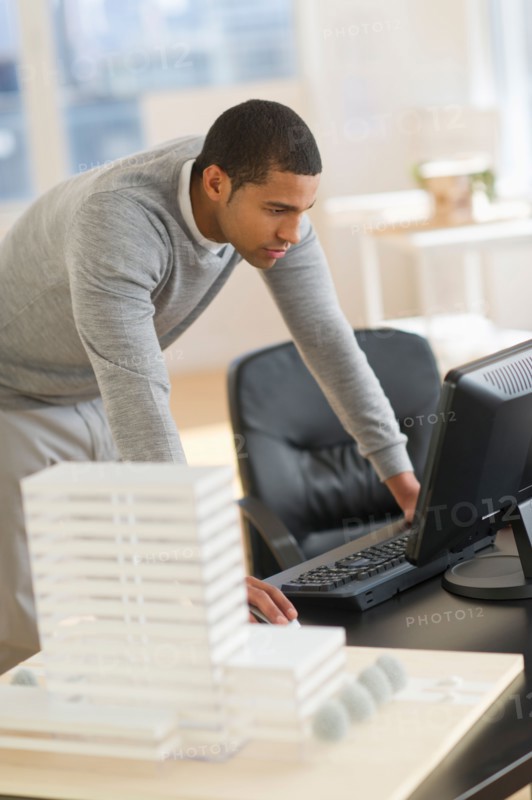 Male architect in office.