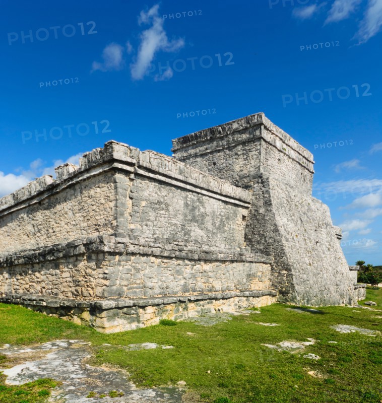Mexico, Yucatan, Tulum. Ancient Mayan ruins.