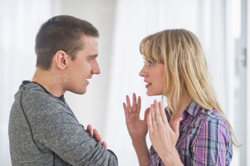 Couple arguing.