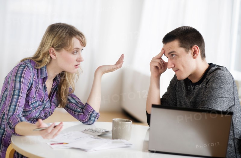 Couple arguing.