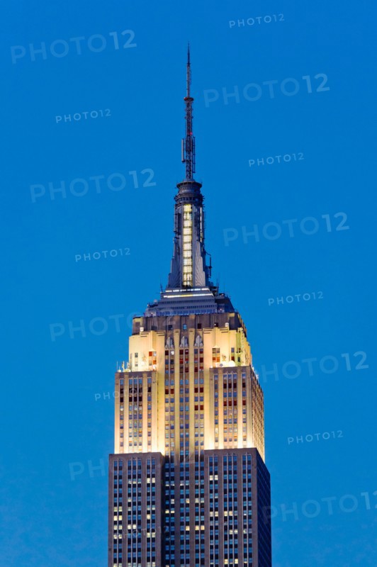 USA, New York, New York City. Empire State Building at dusk.