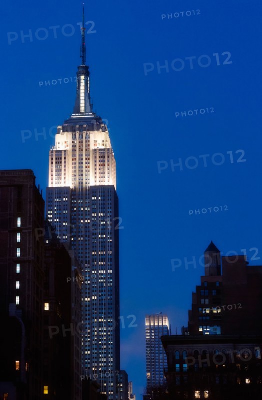 USA, New York, New York City. Empire State Building at dusk.