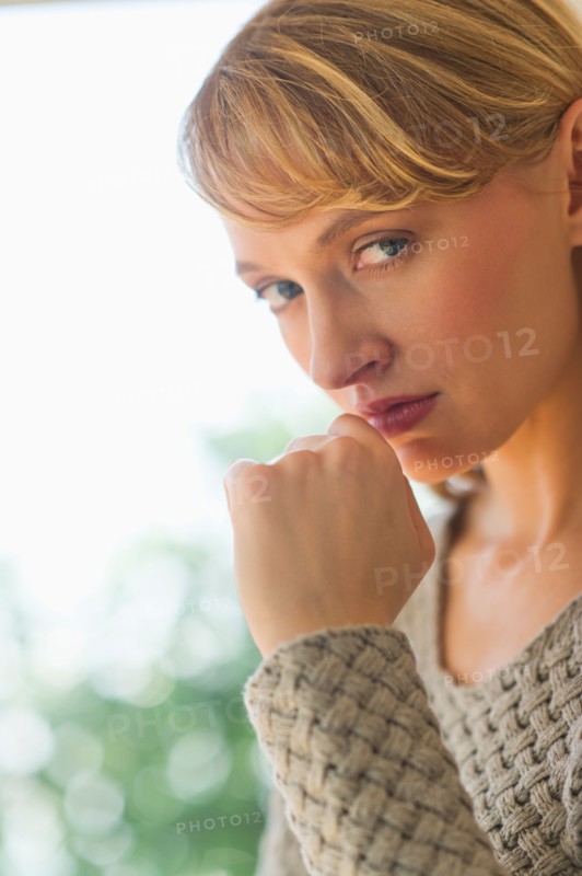 Portrait of sad woman.
