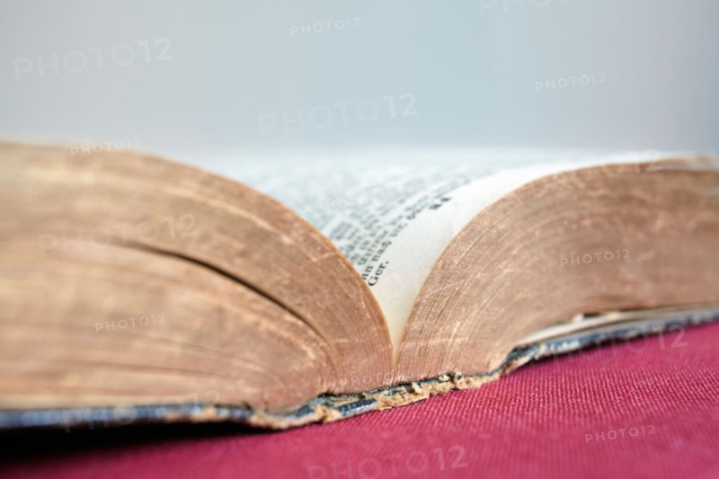 Close-up of old books. Photo : Winslow Productions