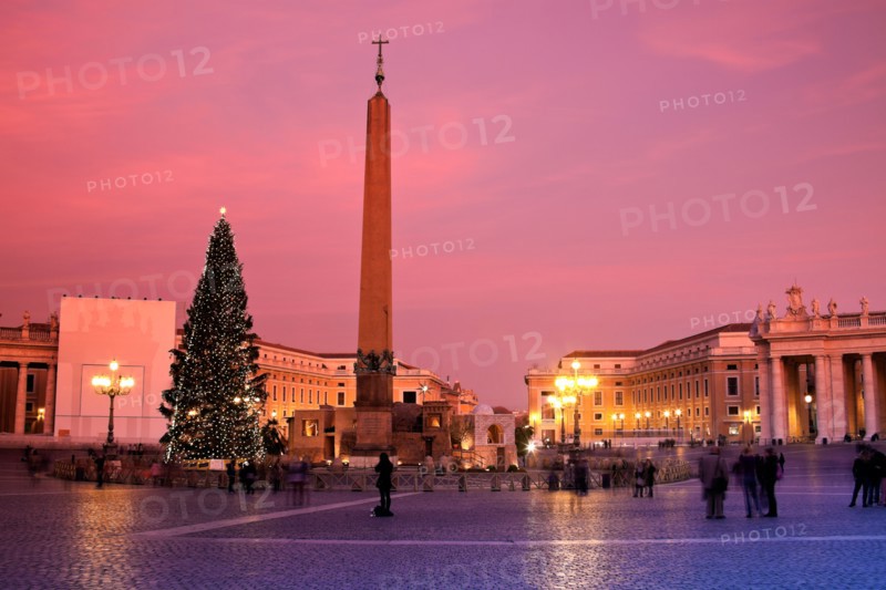Italy, Vatican City . Saint Peter's Square in Christmas time. Photo : Henryk Sadura