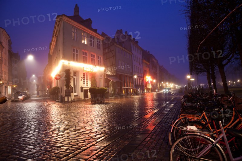 Denmark, Copenhagen. Nyhavn district on early winter morning. Photo : Henryk Sadura