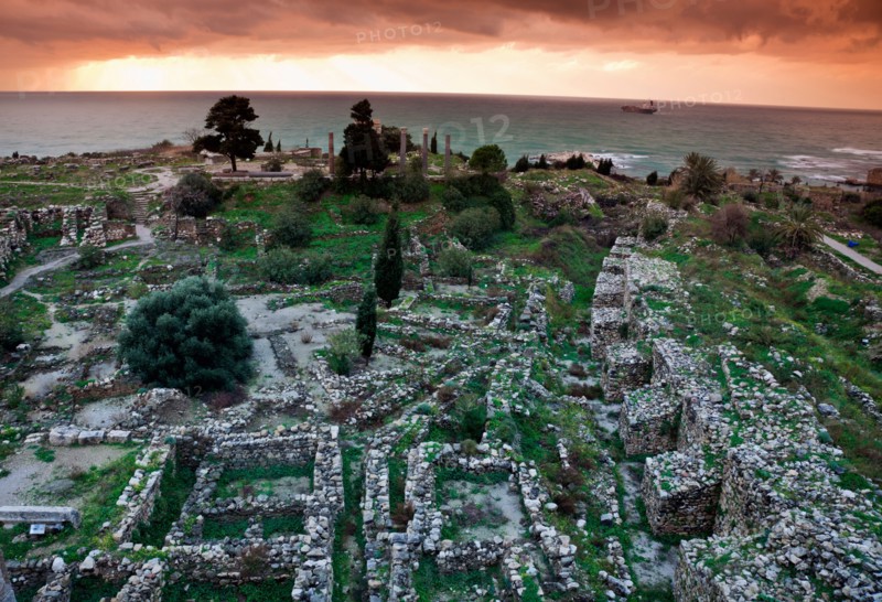 Lebanon, Byblos. Ruins of ancient Greek city at sunset. Photo : Henryk Sadura