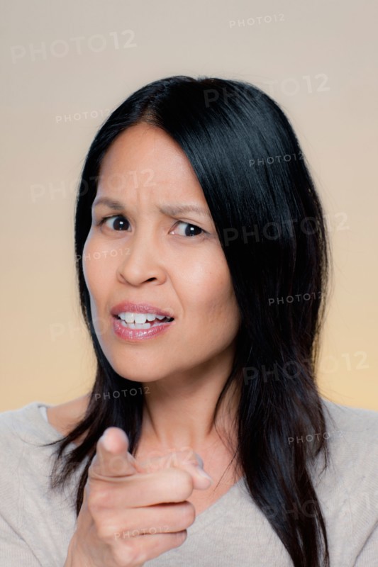 Portrait of angry woman. Photo : Rob Lewine