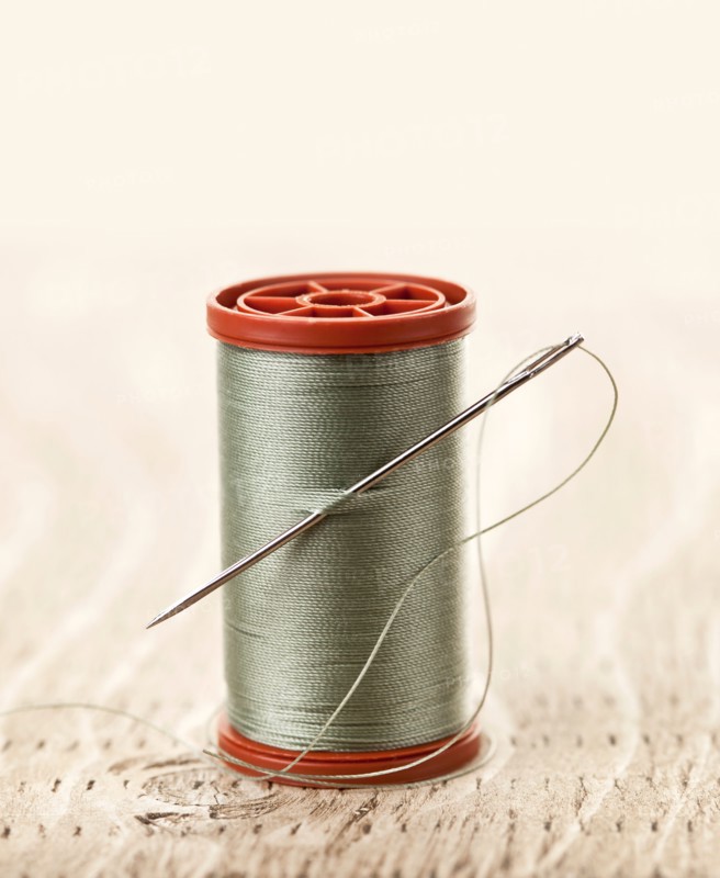Spool of thread and needle. Photo : Elena Elisseeva