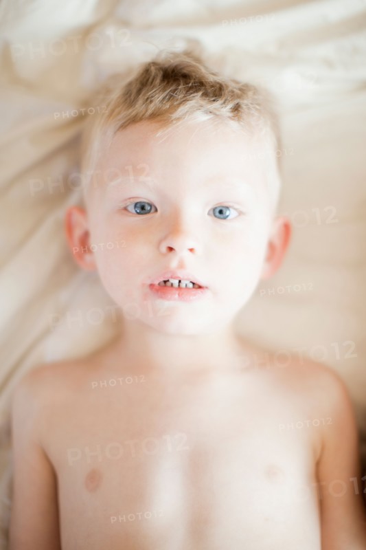 Studio portrait of shitless toddler boy (2-3). Photo : Jessica Peterson