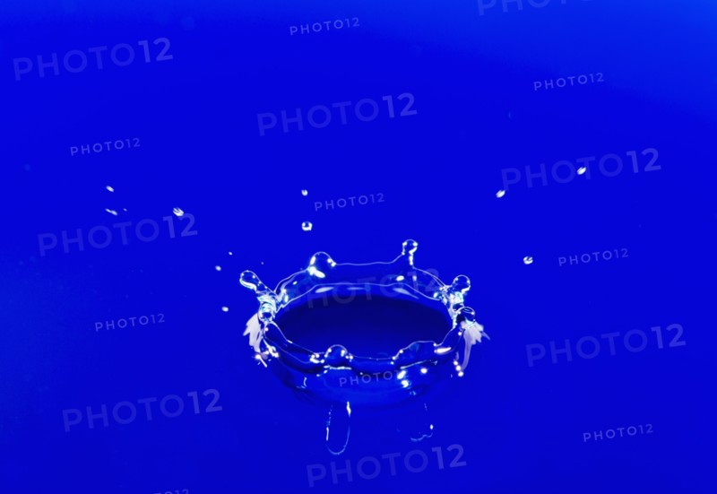 Blue water splash.