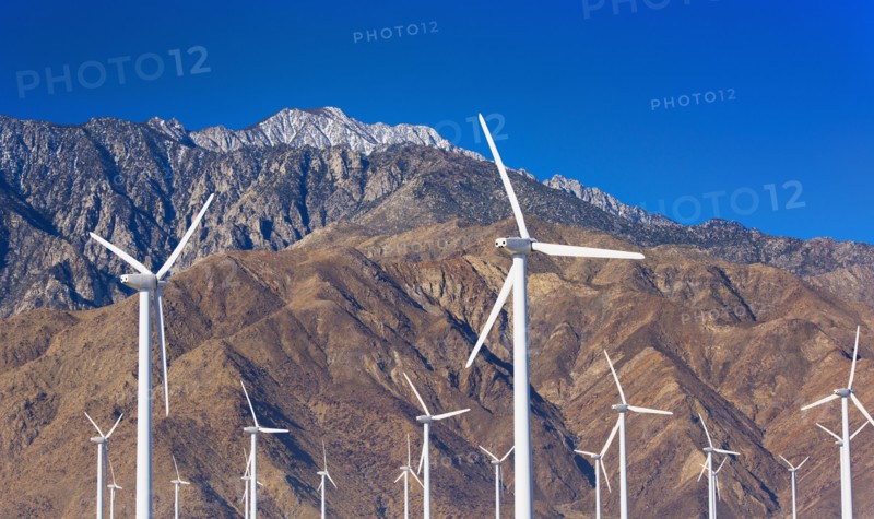 USA, California, Palm Springs, Wind farm.