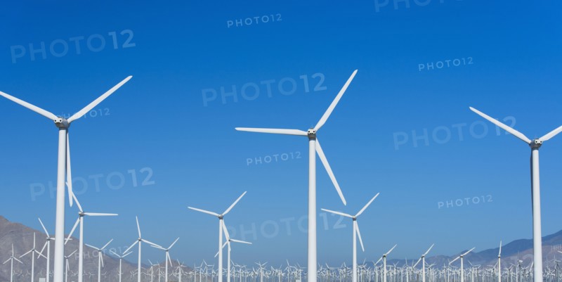USA, California, Palm Springs, Wind farm.