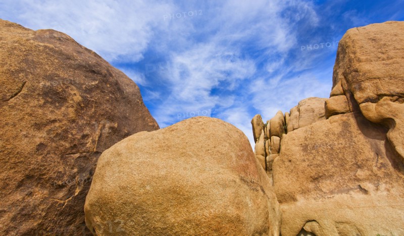 USA, California, Joshua Tree National Park, Rock formations.