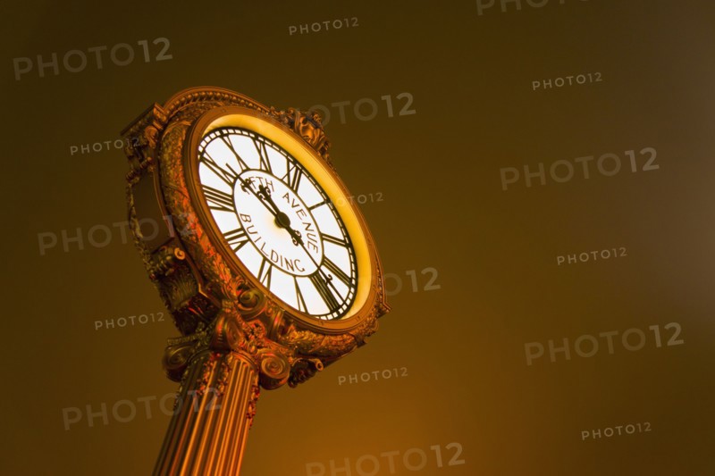USA, New York City, Clock at Madison SQ Park.